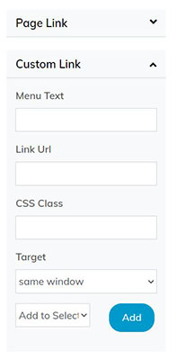 Adding a,Custom Navigation Link