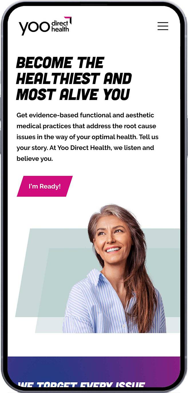 Yoo Direct Health serivces page on mobile screen