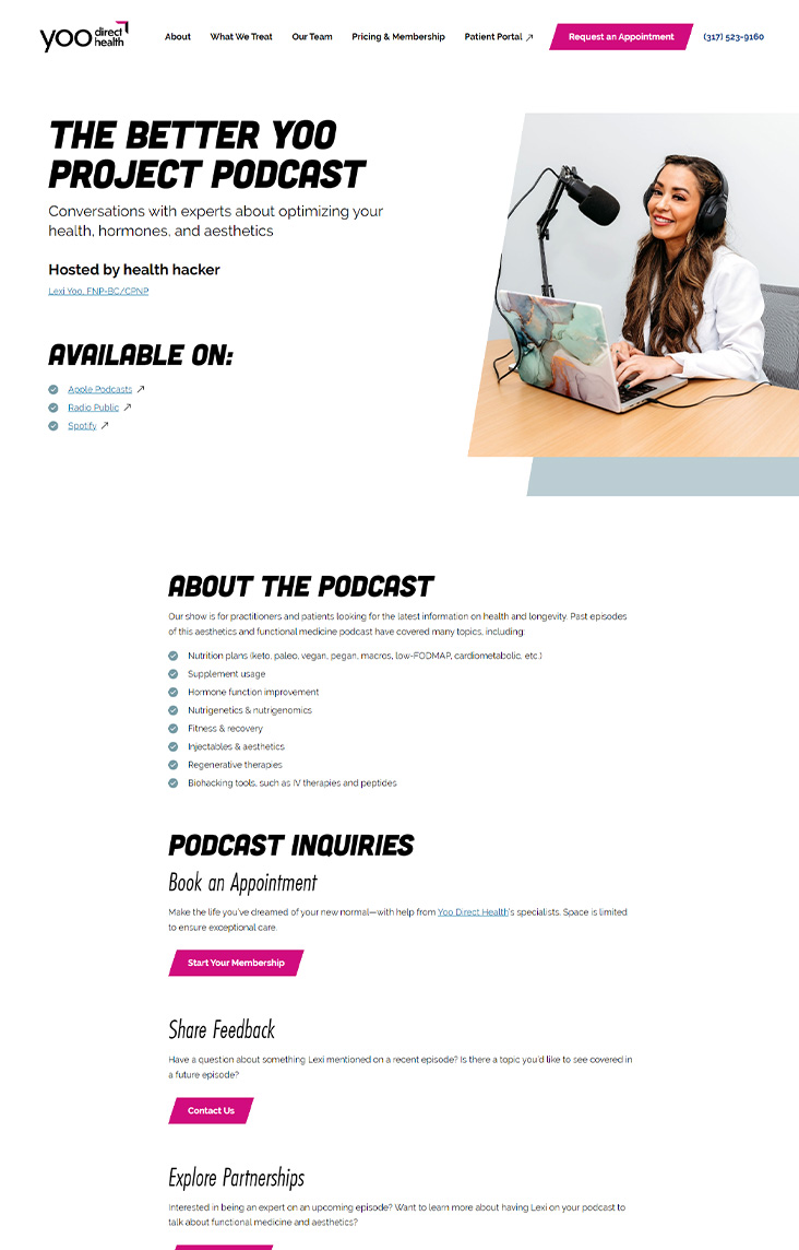 Podcast page
