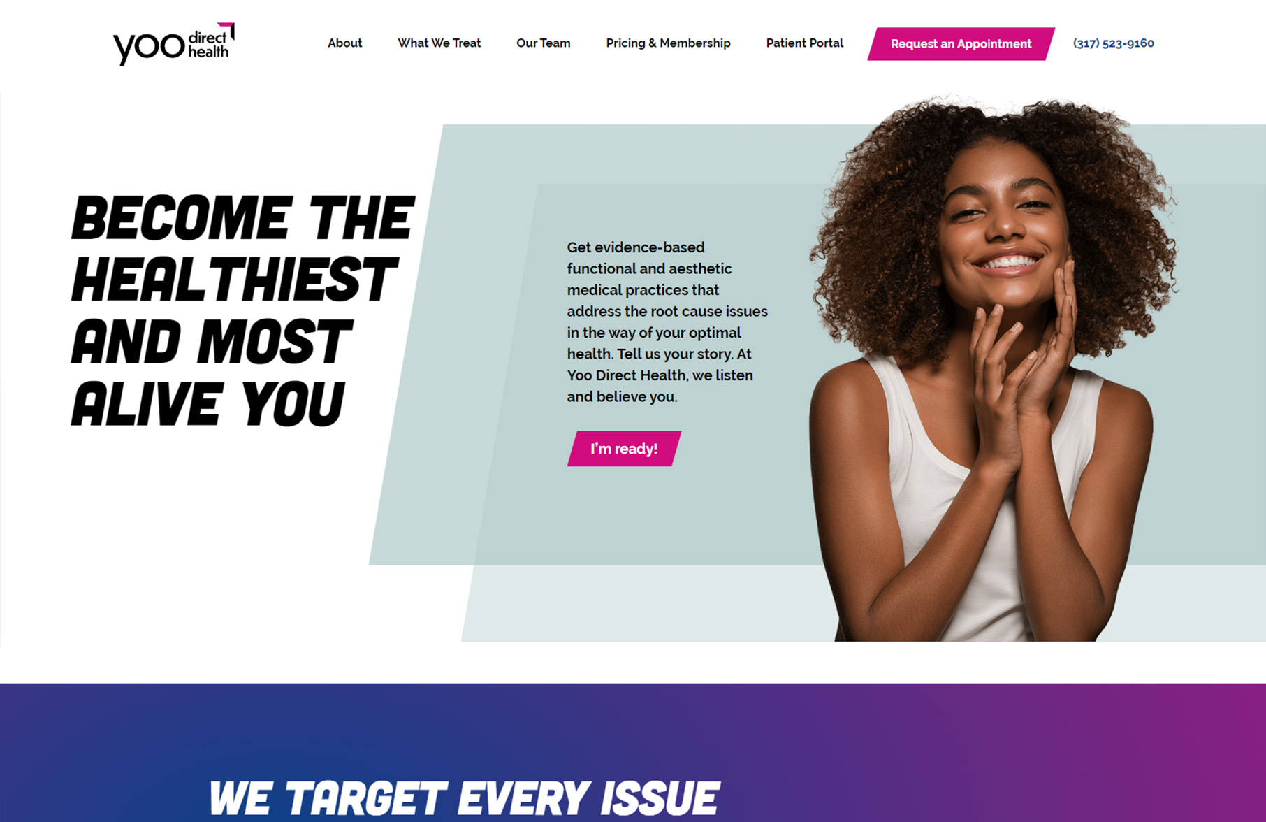 Yoo Direct Health's website homepage